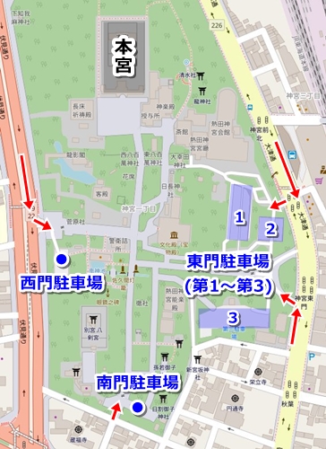 熱田神宮駐車場マップ