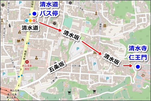 伏見稲荷大社から清水寺への行き方(京阪電車とバス)05