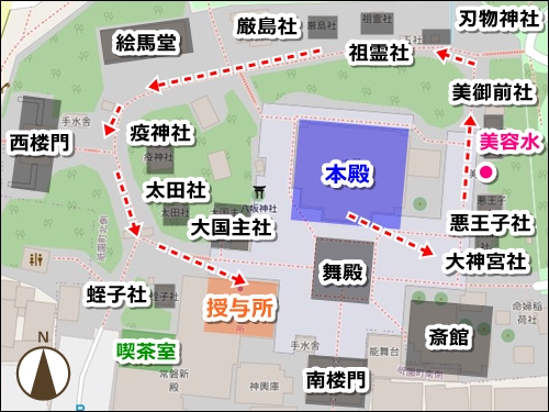 八坂神社(京都市東山区)境内マップ