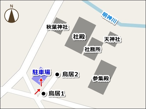 横根藤井神社(愛知県大府市)駐車場マップ