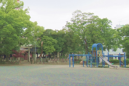 柳川公園(名古屋市中川区)と須佐之男社鳥居