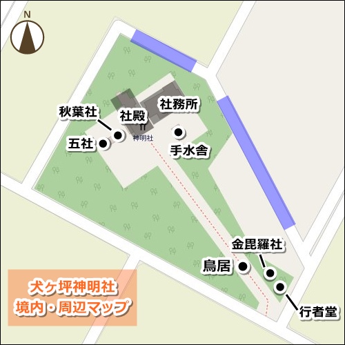 犬ヶ坪神明社(愛知県刈谷市)駐車場マップ