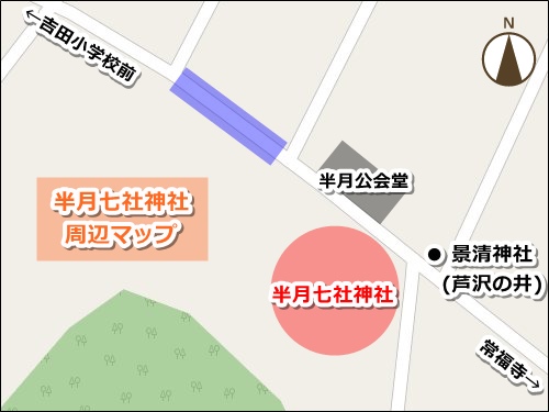 半月七社神社(愛知県大府市)周辺マップ