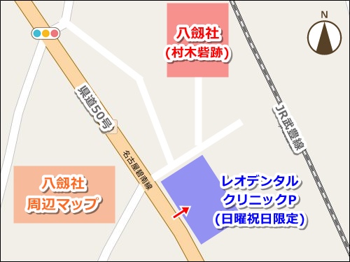 八劔社(愛知県東浦町)駐車場マップ01
