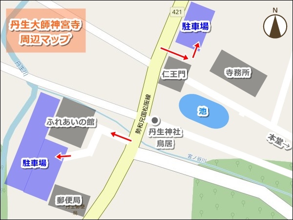 丹生大師神宮寺(三重県多気町)駐車場マップ01
