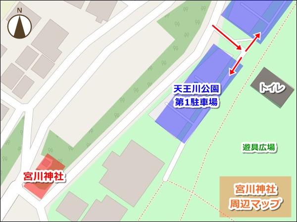 宮川神社(愛知県津島市)駐車場マップ