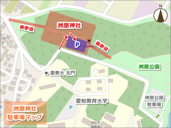洲原神社(愛知県刈谷市)駐車場マップ02