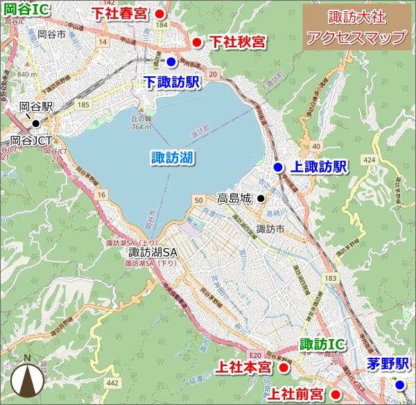 諏訪大社アクセスマップ(地図)01